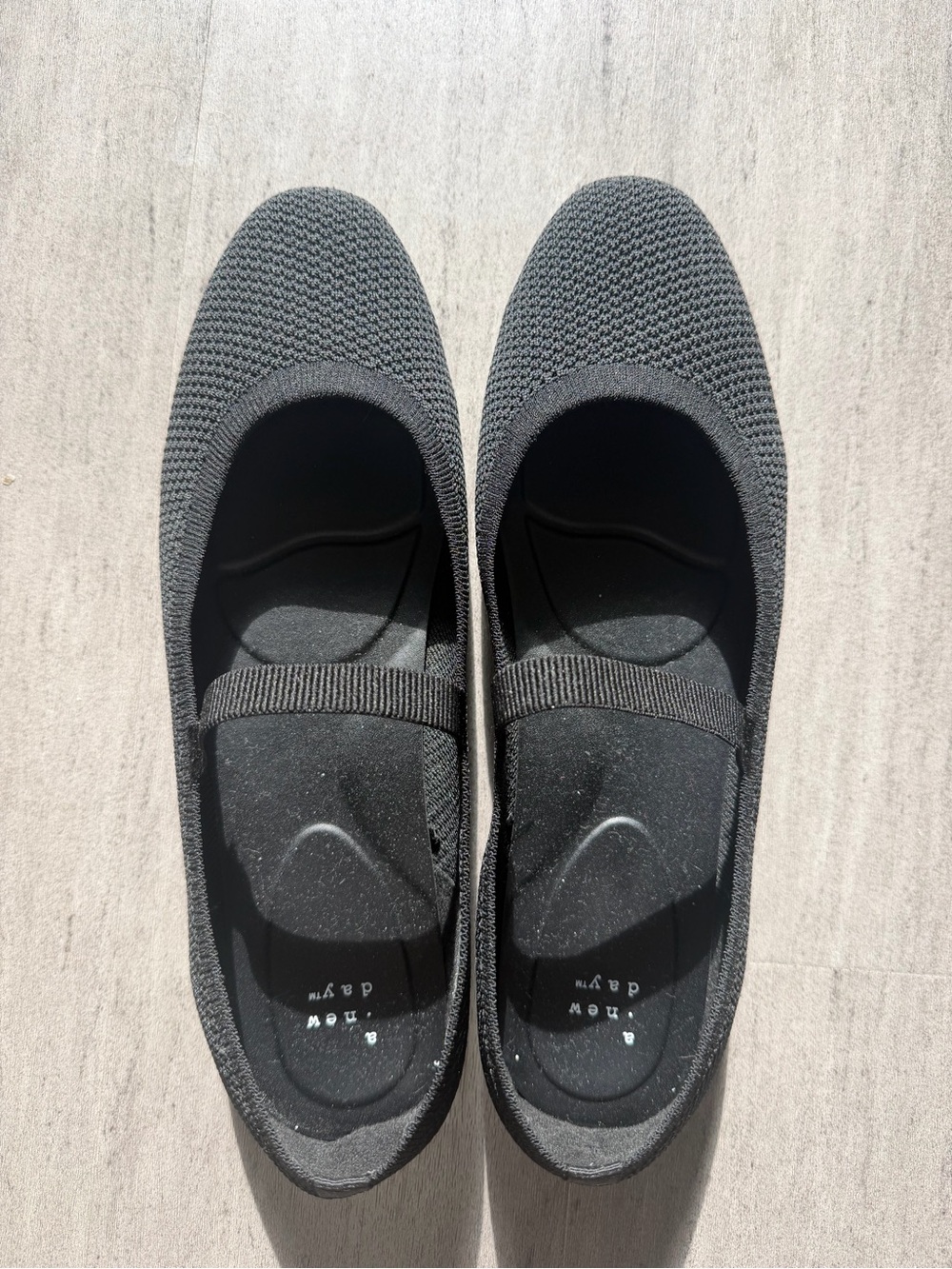 a new day Black Knit Mary Jane Slip-On Flats